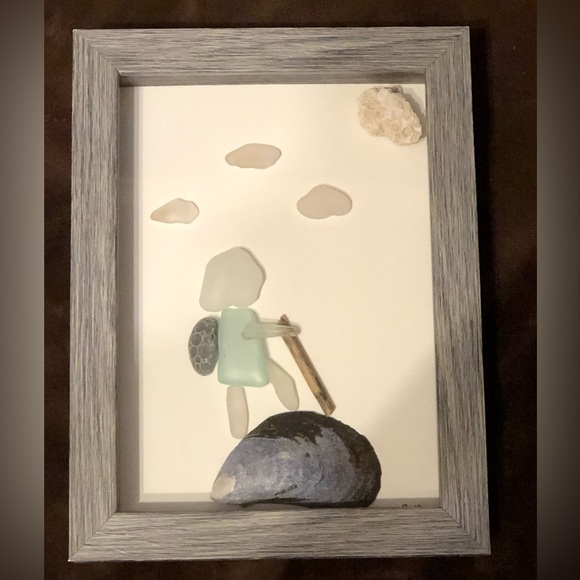 It’s the Climb! Handmade Sea Glass Art - Picture 1 of 1